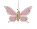 Produktbild: Viana Papierschmetterlinge Rosa Schmetterling Deko Stecker Holz 7,5cm 28cm Garten Frühlingsdeko