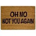 Produktbild: Relaxdays Fußmatte OH NO, BxT: 40x60 cm, Kokosfaser, rutschfest, Schmutzfangmatte/Fußabstreifer für Innen/Außen, braun