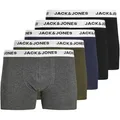 Produktbild: Jack & Jones Herren Boxershort JACBASIC WHITE WB TRUNKS 5er Pack Blau Blau - Grau - Schwarz - Schwarz 12214455 Normaler Bund M