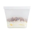 Produktbild: humangear GoPouch – Flexibler Frischhaltedose, Schnellverschluss, wiederverwendbare Beutel, auslaufsicherer Beutel mit Schiebeverschluss-System, transparent, mittel