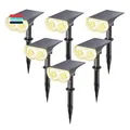 Produktbild: Linkind Solarlampen für Außen Garten 800Lm, 3000K Warmweiß Solar Strahler, IP65