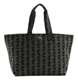 Produktbild: LACOSTE Shopping Bag XL Shopper Tasche Mono Jacquard Denim Noir schwarz Neu