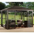 Produktbild: Sojag Aluminium Pavillon Castel 10 x 12 Bronze 298 cm x 362 cm x 283 cm
