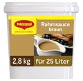 Produktbild: MAGGI Professional Rahm-Sauce braun, vegetarisch, fein-würziger Geschmack, Ergiebigkeit 25 L, 1er Pack (1 x 2,8 kg GastroBox)