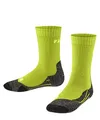 Produktbild: FALKE Unisex Kinder Wandersocken TK2 K So Wolle Funktionsmaterial antiblasen dick 1 Paar, Gelb Lime 7601, 35-38
