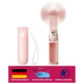 Produktbild: 3-in-1 tragbarer Handventilator mit Taschenlampe und Powerbank, ideal für Reisen