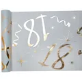 Produktbild: (1qm=5,33 EUR) Tischläufer 18. Geburtstag Metallic, 5m x 30cm