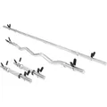 Produktbild: GORILLA SPORTS® Hantelstangen Set - Langhantelstange 170cm, SZ Curlstange 120cm, 2 Kurzhantelstangen 35cm, 30 mm, 8 Sternverschlüsse/Federverschlüsse, Verchromt - Langhantel Set, Kurzhantelset