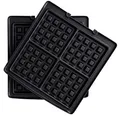 Produktbild: Solis Waffel Platten Set Grill & More (2 Stück) - Hochwertige Whitford Xylan Antihaftbeschichtung - Geeignet für Solis Grill & More - Spülmaschinenfest - Schwarz