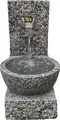 Produktbild: Dehner Gartenbrunnen Peel, frostbeständig, Brunnen für Außen, mit LED Beleuchtung warmweiß / Transformator / Wasserpumpe, 70 x 50 x 50 cm, Granit, grau