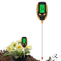 Produktbild: Mcbazel Bodenmessgerät 4-in-1 Bodentest Messgerät mit PH/Temperatur/Feuchtigkeit/Licht für Gartenarbeit, Rasen, Landwirtschaft und Outdoor-Pflanzen