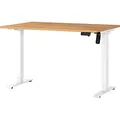 Produktbild: GERMANIA Profi 3.0 höhenverstellbarer Schreibtisch grandson-eiche rechteckig, T-Fuß-Gestell weiß 120,0 x 80,0 cm