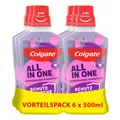 Produktbild: Colgate Mundspülung All In one 6x500 ml – für sofortige & anhaltende Frische und Kariesschutz – antibakterielle Mund- und Zahnreinigung ohne Alkohol** für optimalen Schutz