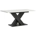 Produktbild: Esstisch MOTION - weiß-grau - ausziehbar - X-Gestell Esszimmertisch Küchentisch