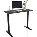 Produktbild: hjh OFFICE Elektrisch höhenverstellbarer Schreibtisch STAND CARBON Computertisch höhenverstellbar 75.0 - 120.0 x 120.0 x 60.0 cm - Schwarz