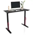 Produktbild: hjh OFFICE Schreibtisch höhenverstellbar, elektrisch 120x60 cm Stand Carbon Stabiler Sitz-Steh-Schreibtisch in Carbon-Optik, ergonomisch, Schwarz