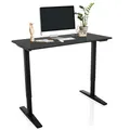 Produktbild: Schreibtisch höhenverstellbar elektrisch 120x60 cm Carbon-Optik hjh OFFICE