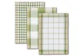 Produktbild: Dyckhoff Geschirrtuch KARO, Maße je Tuch ca. 50x70 cm, aus 100% Baumwolle, (Set, 3-tlg), mit drei verschiedenen Motiven