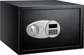 Produktbild: Amazon Basics Tresor aus Stahl, Sicherheit für Zuhause, mit digitaler Tastatursperre – für Bargeld, Schmuck, Ausweise, Dokumente, 34 l, 43 cm x 37 cm x 27 cm (B x T x H), Schwarz