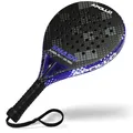 Produktbild: Apollo Padel Schläger - Padelschläger für Anfänger und Fortgeschrittene, Carbon-Schläger für Damen und Herren 3 K silber/blau