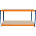 Produktbild: Monster Racking - 2-stufige Werkbank Werkstatttisch Arbeitstisch Garage 300kg 150 x 45 x 90cm