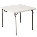 Produktbild: Lifetime 80273 Quadratischer Tisch, auf die Hälfte zusammenklappbar, 34 Zoll (86,4 cm), weiß, Weißer Granit