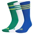 Produktbild: adidas Unisex 3STRIPES CUSHIONED SPORTSWEAR CREW SOCKS 3 PAIR PACK, bold green/bold blue/bright yellow, 37-40