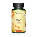 Produktbild: Folsäure 400μg Kapseln | Premium Quatrefolic® 5-MTHF Folat | Rohstoff aus Ita...