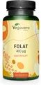 Produktbild: Vegavero Folat | 120Kapseln | Folsäure 400µg | Quatrefolic® 5-MTHF Folat | Vegan