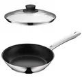 Produktbild: WMF SELECTit Bratpfanne 24 cm Edelstahlpfanne Cromargan Beschichtet + Glasdeckel