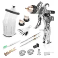 Produktbild: STAHLWERK HVLP Lackierpistole SG-250 ST mit 1,4 | 1,7 | 2,0 mm Düsensatz und 650 ml Fließbecher | Profi Spritzpistole | Spraypistole | Sprühpistole