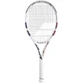 Produktbild: Babolat - Tennisschläger Modell Boost Drive, Griff 1, Blau Koralle Weiß, Leichter Graphitrahmen, Großes Schlagfeld, Besaitungsmuster 16x19, für Gelegenheitsspieler, die Sich leicht verbessern möchten
