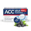 Produktbild: ACC® akut 600 mg Hustenlöser, 20 Brausetabletten, Brombeer-Aroma – löst festsitzenden Schleim, erleichtert das Abhusten und befreit so die Bronchien, nur 1x täglich