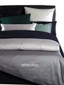 Produktbild: Curt Bauer Mako Satin Bettwäsche Uni Größe 155x220+80x80 cm Farbe 3616 Mattsilber