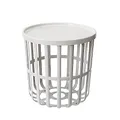 Produktbild: BranQ - Home essential, Designer-, funktionaler und moderner Kaffeetisch Zen, aus hochwertigem BPA-freiem ABS-Kunststoff, mit abnehmbarem Bezug, Creme