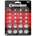 Produktbild: Camelion Knopfzellen-Sortiment, Zink-Mangan-Dioxid + Lithium-Mangan, 24-teilig, 1,5V/3V