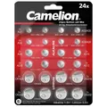 Produktbild: Camelion Knopfzellen-Sortiment, Zink-Mangan-Dioxid + Lithium-Mangan, 24-teilig,