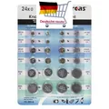 Produktbild: Knopfzellen Sortiment Alkaline 24-St. : AG1 - AG3 - AG4 - AG5 - AG8 - AG10 ..
