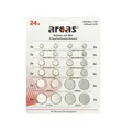 Produktbild: arcas - Knopfzellen Set - Alkaline und Lithium - 24 Stück auf Blisterkarte
