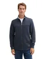 Produktbild: TOM TAILOR Herren Sweatjacke mit Stehkragen, 19024 - Sky Captain Blue White Melange, S