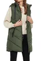 Produktbild: JDY Damen 3/4-lange Steppweste mit Kapuze JDYSkylar Padded Hood Waistcoat 15220630 Forest Night XL