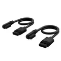 Produktbild: Corsair iCUE LINK Slim-Kabel - 200mm Gerade/Schlank 90° - Schwarz