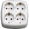 Produktbild: EL KO 4-FACH - Steckdosenleiste, 4-fach, ohne Zuleitung, Block, weiß
