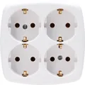 Produktbild: Kopp 4-fach Steckdose ohne Kabel Athenis weiß 121001009