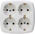 Produktbild: KOPP Steckdosenleiste 4-fach, weiß, ohne Zuleitung