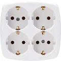 Produktbild: Kopp 4-fach Steckdose ohne Kabel Athenis weiß 121001009