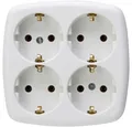 Produktbild: Kopp 4-fach Schutzkontakt-Steckdosenleiste Arktis 121001009 Steckdosenleiste, ohne Kabel