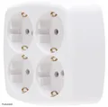 Produktbild: Kopp Schutzkontakt-Steckdose, 4-fach, wiederanschließbar, ohne Zuleitung