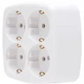 Produktbild: Kopp Schutzkontakt-Steckdose, 4-fach, wiederanschließbar, ohne Zuleitung, weiß