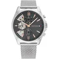 Produktbild: Tommy Hilfiger Multifunktionsuhr BAKER 1710646, Quarzuhr, Armbanduhr, Herrenuhr, Edelstahlarmband, analog, Tag silberfarben